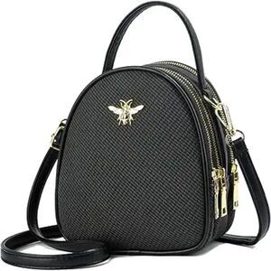 Women Matte Black Imported Faux Leather Stylish Small Crossbody Messenger Bags